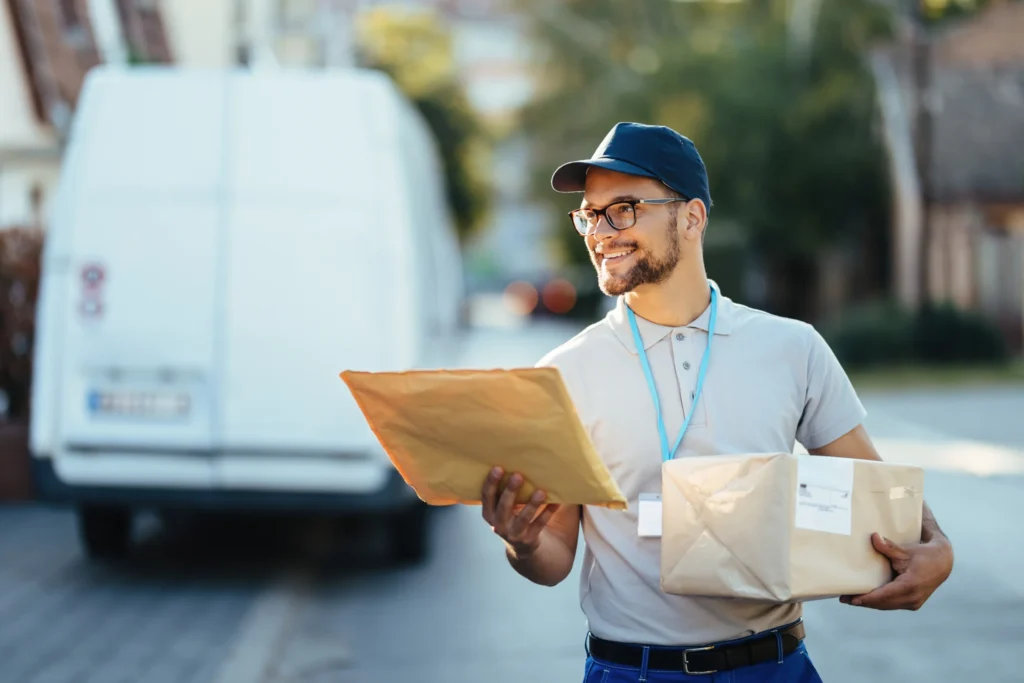 happy-delivery-man-carrying-packages-while-walking-down-street